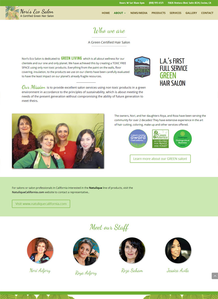 Nori's Eco Salon - New Nori's Eco Salon - New