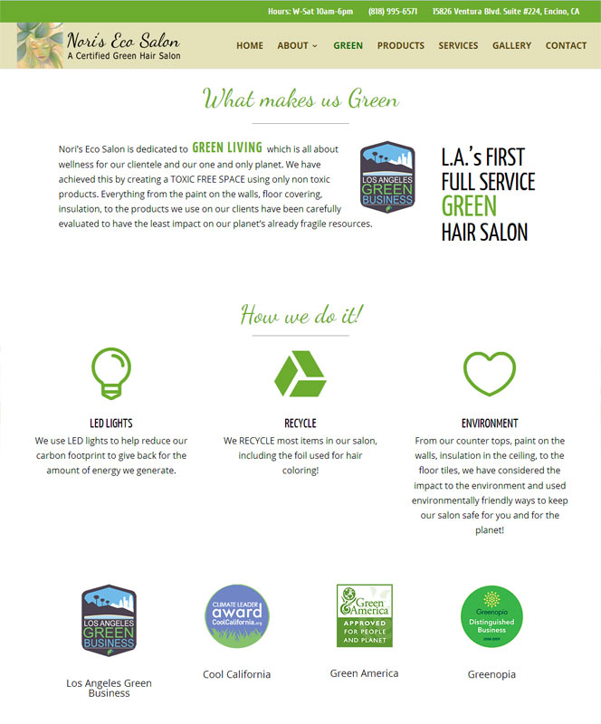 Nori's Eco Salon - New Nori's Eco Salon - New