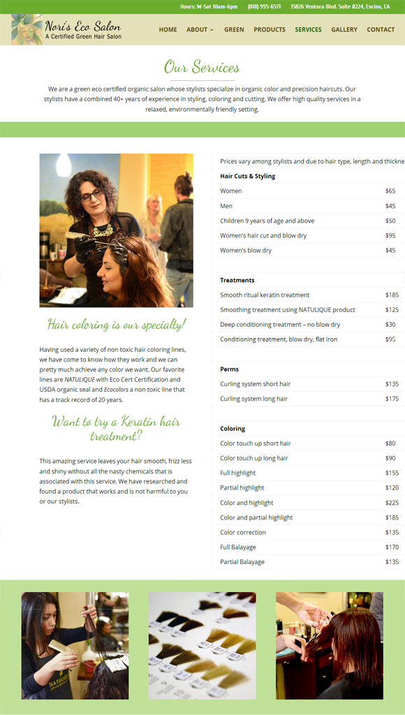Nori's Eco Salon - New Nori's Eco Salon - New