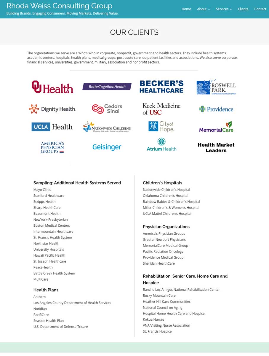 Rhoda Weiss Consulting Group Rhoda Weiss Consulting Group