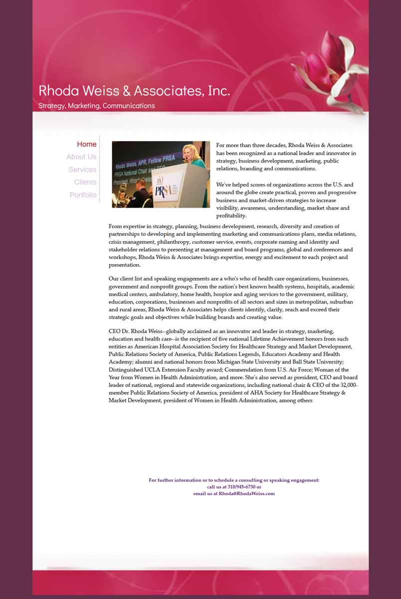 Rhoda Weiss Consulting Group Rhoda Weiss Consulting Group