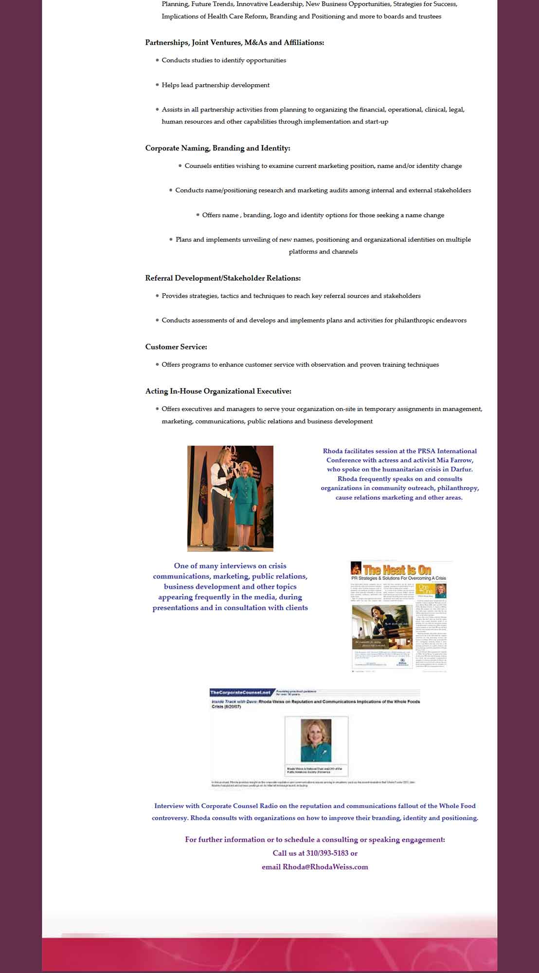 Rhoda Weiss Consulting Group Rhoda Weiss Consulting Group