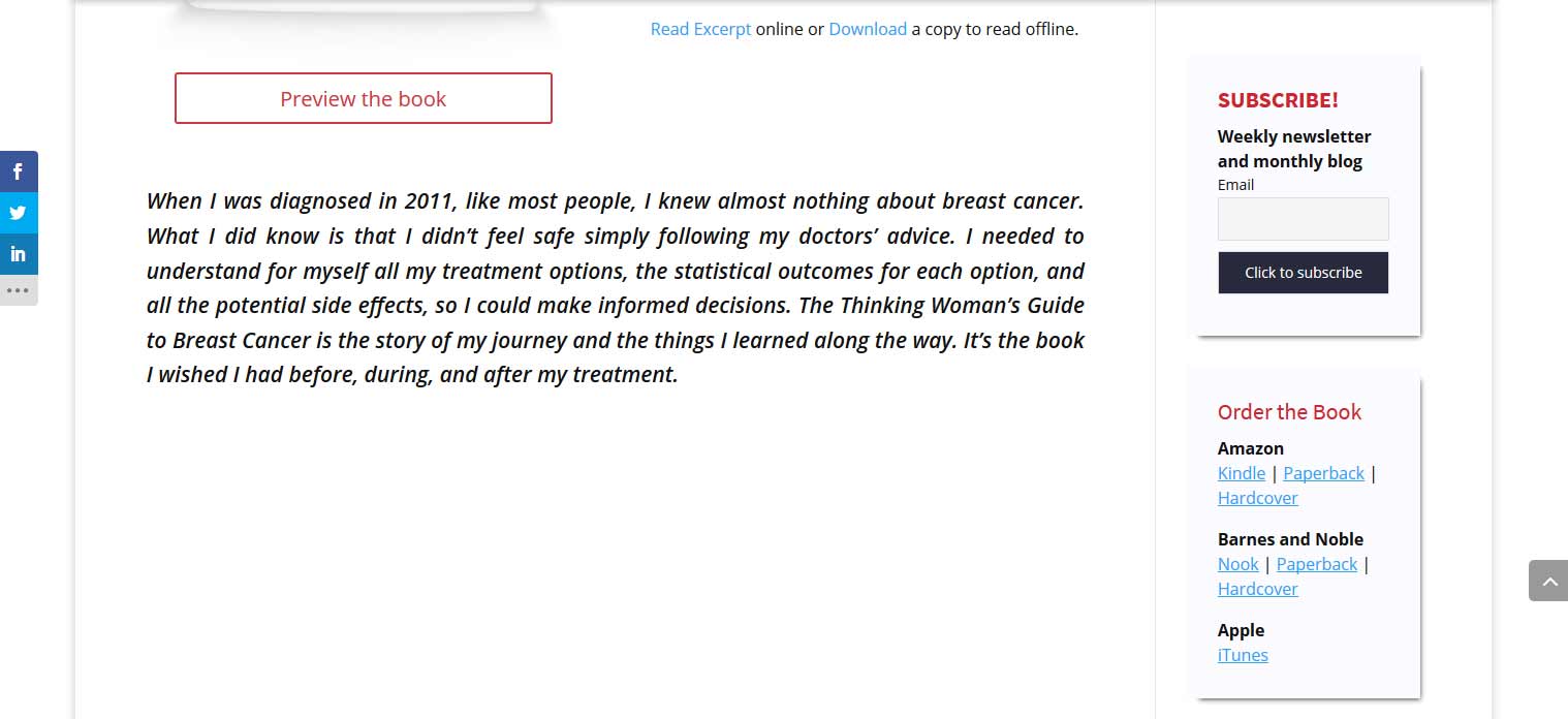 The Thinking Woman's Guide to Breast Cancer The Thinking Woman's Guide to Breast Cancer